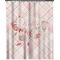 Modern Plaid & Floral Shower Curtain 70x90