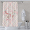 Modern Plaid & Floral Shower Curtain Lifestyle