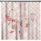 Modern Plaid & Floral Shower Curtain - Custom Size (Personalized)