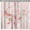 Modern Plaid & Floral Shower Curtain (Personalized)