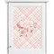 Modern Plaid & Floral Single White Cabinet Decal