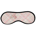 Modern Plaid & Floral Sleeping Eye Masks - Large (Personalized)