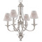Modern Plaid & Floral Small Chandelier Shade - LIFESTYLE (on chandelier)