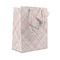 Modern Plaid & Floral Small Gift Bag - Front/Main