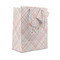Modern Plaid & Floral Small Gift Bag (Personalized)