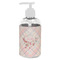 Modern Plaid & Floral Plastic Soap / Lotion Dispenser (8 oz - Small - White) (Personalized)