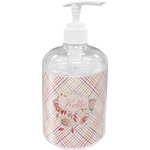 Modern Plaid & Floral Acrylic Soap & Lotion Bottle (Personalized)