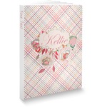 Modern Plaid & Floral Softbound Notebook - 7.25" x 10" (Personalized)
