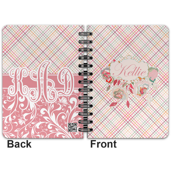 Modern Plaid & Floral Spiral Journal 5 x 7 - Apvl
