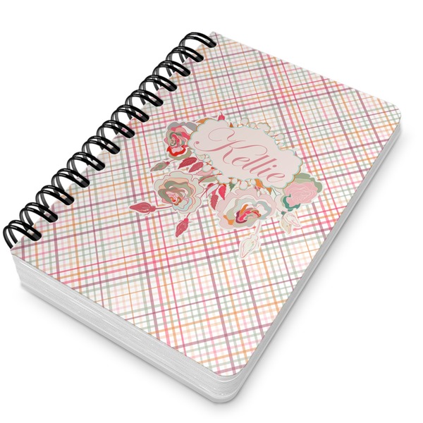 Modern Plaid & Floral Spiral Journal 5 x 7 - Main