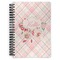 Modern Plaid & Floral Spiral Journal Large - Front View