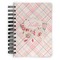 Modern Plaid & Floral Spiral Notebook - 5x7 w/ Name or Text