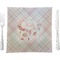 Modern Plaid & Floral 9.5" Glass Square Lunch / Dinner Plate- Single or Set of 4 (Personalized)