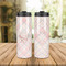 Modern Plaid & Floral Stainless Steel Tumbler - Lifestyle