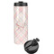 Modern Plaid & Floral Stainless Steel Skinny Tumbler (Personalized)