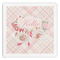 Modern Plaid & Floral Paper Dinner Napkins (Personalized)