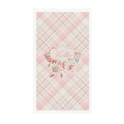 Modern Plaid & Floral Guest Towels - Full Color - Standard (Personalized)