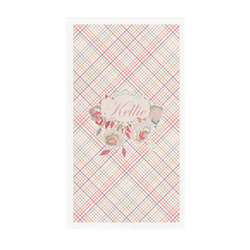 Modern Plaid & Floral Guest Paper Towels - Full Color - Standard (Personalized)