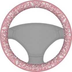 Modern Plaid & Floral Steering Wheel Cover