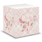 Modern Plaid & Floral Sticky Note Cube (Personalized)