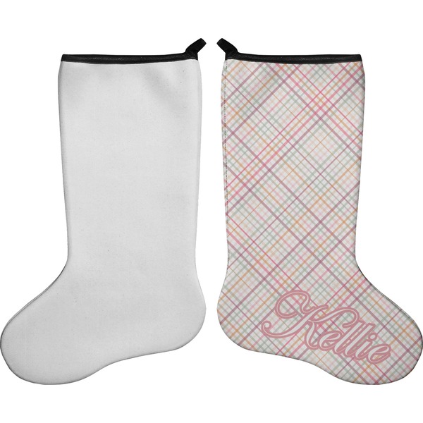 Modern Plaid & Floral Stocking - Single-Sided - Approval