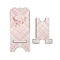 Modern Plaid & Floral Stylized Phone Stand - Front & Back - Small