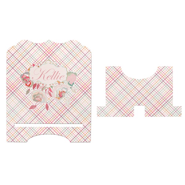 Modern Plaid & Floral Stylized Tablet Stand - Apvl