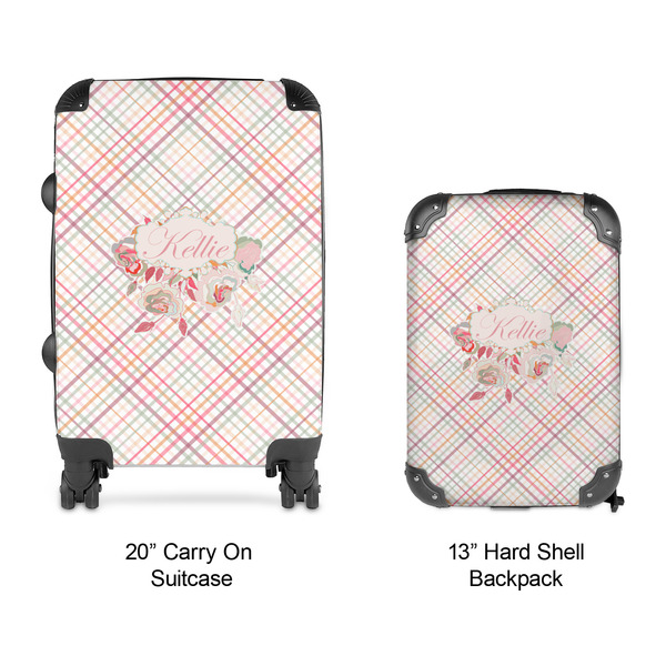 Modern Plaid & Floral Suitcase Set 4 - APPROVAL