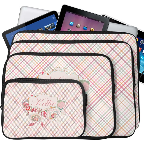Modern Plaid & Floral Tablet & Laptop Case Sizes