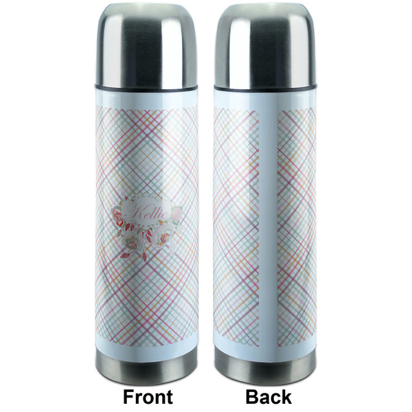 Modern Plaid & Floral Thermos - Apvl