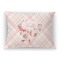Modern Plaid & Floral Throw Pillow (Rectangular - 12x16)