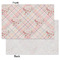 Modern Plaid & Floral Tissue Paper - Heavyweight - Small - Front & Back