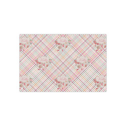 Modern Plaid & Floral Small Tissue Papers Sheets - Heavyweight (Personalized)