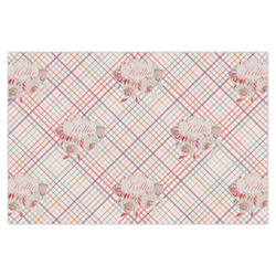 Modern Plaid & Floral Tissue Paper Sheets - X-Large - Heavyweight (Personalized)