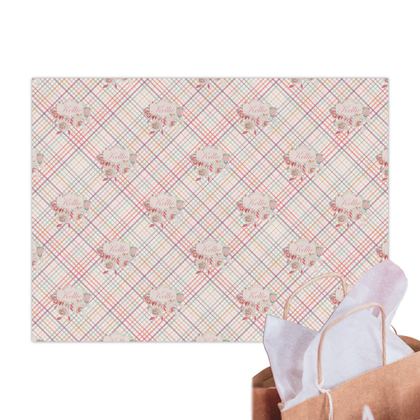 Modern Plaid & Floral Tissue Paper Sheets - Main