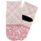 Modern Plaid & Floral Toddler Ankle Socks - Single Pair - Front and Back