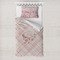 Modern Plaid & Floral Toddler Bedding Set - With Pillowcase (Personalized)