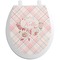 Modern Plaid & Floral Toilet Seat Decal (Personalized)