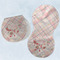 Modern Plaid & Floral Two Peanut Shaped Burps - Open and Folded
