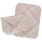 Modern Plaid & Floral Two Rectangle Burp Cloths - Open & Folded