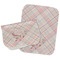 Modern Plaid & Floral Burp Cloths - Fleece - Set of 2 w/ Name or Text