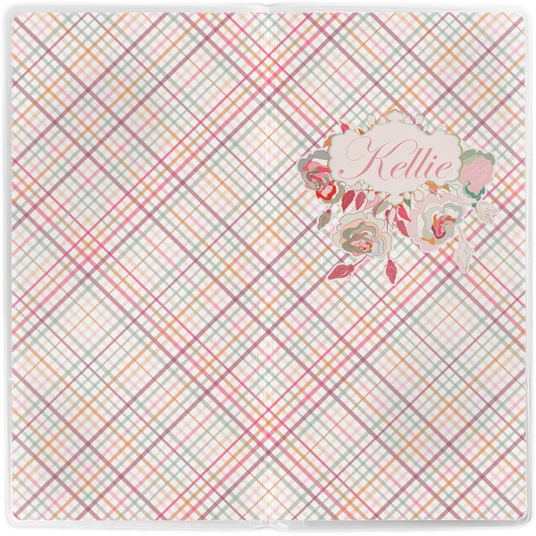 Modern Plaid & Floral Vinyl Document Wallet - Apvl