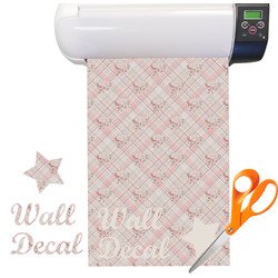 Modern Plaid & Floral Vinyl Sheet (Re-position-able)