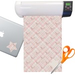 Modern Plaid & Floral Sticker Vinyl Sheet (Permanent)