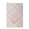 Modern Plaid & Floral Waffle Weave Golf Towel - Front/Main