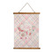 Modern Plaid & Floral Wall Hanging Tapestry - Tall (Personalized)