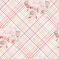 Modern Plaid & Floral Wallpaper & Surface Covering (Water Activated 24"x 24" Sample)