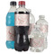 Modern Plaid & Floral Water Bottle Label - Multiple Bottle Sizes