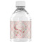 Modern Plaid & Floral Water Bottle Label - Single Front
