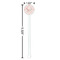 Modern Plaid & Floral White Plastic 5.5" Stir Stick - Round - Dimensions